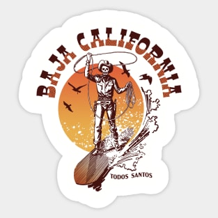 Baja Surf Cowboy Sticker